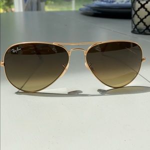 Tan Aviator RayBan Sunglasses